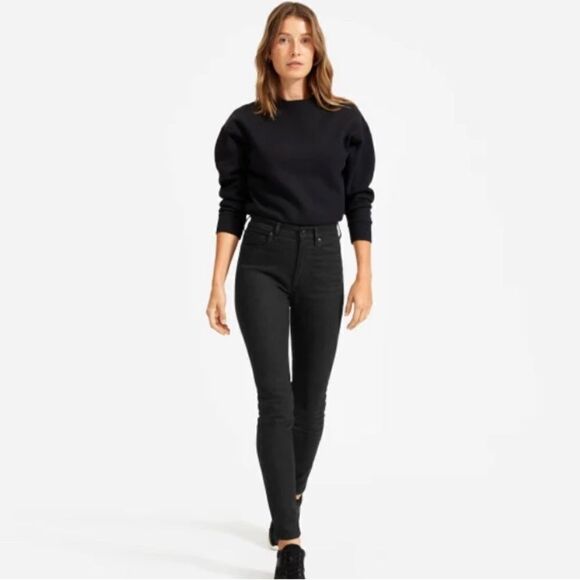 Everlane jeans washed black mid rise 27 regular skinny - Picture 2 of 7